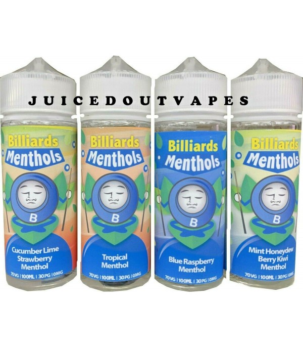 Menthols Range - Billiards 100ML E Liquid 70VG Vape 0MG Juice