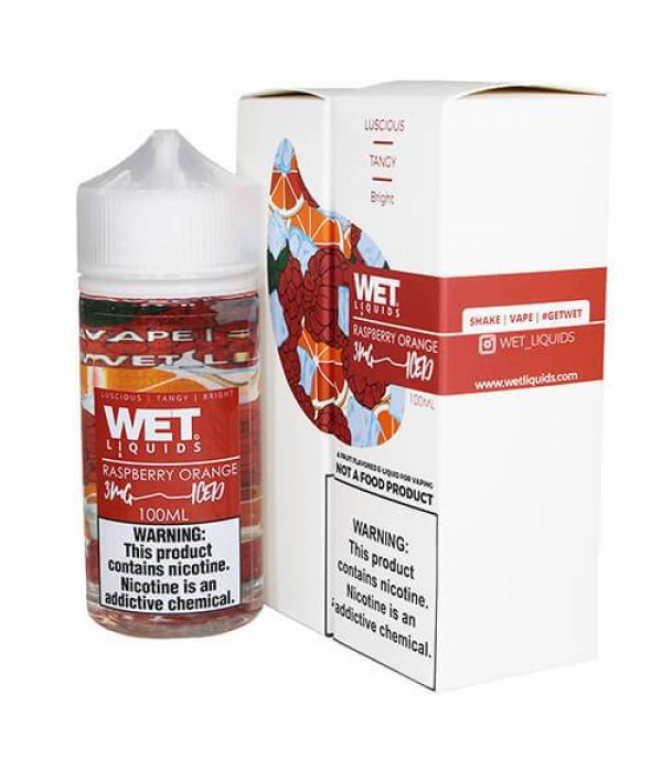 Raspberry Orange Iced by Wet Liquids 100ML E Liquid 70VG Vape 0MG Juice