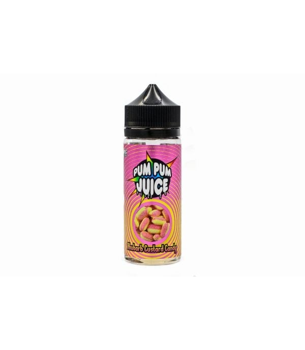 Rhubarb Custard Candy by Pum Pum Juice. 0MG 100ML E-liquid. 70VG/30PG Vape Juice