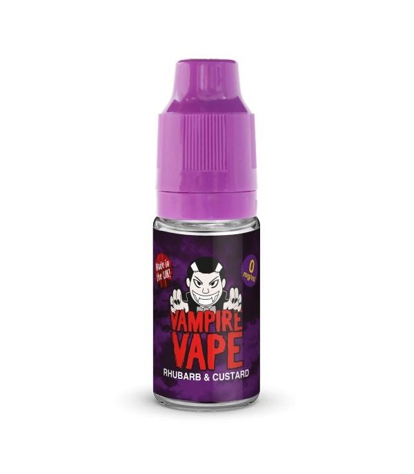Rhubarb & Custard By Vampire Vape 10ML E Liquid. All Strengths Of Nicotine Juice