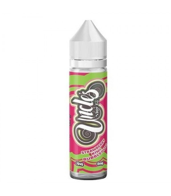 STRAWBERRY KIWI BUBBLEGUM E LIQUID BY UNCLES VAPE CO 50ML SHORTFILL 70VG VAPE
