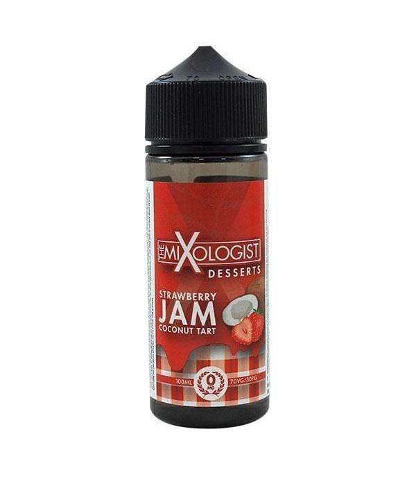 Strawberry Jam Coconut Tart by Mixologist, 100ML E Liquid, 70VG Vape, 0MG Juice