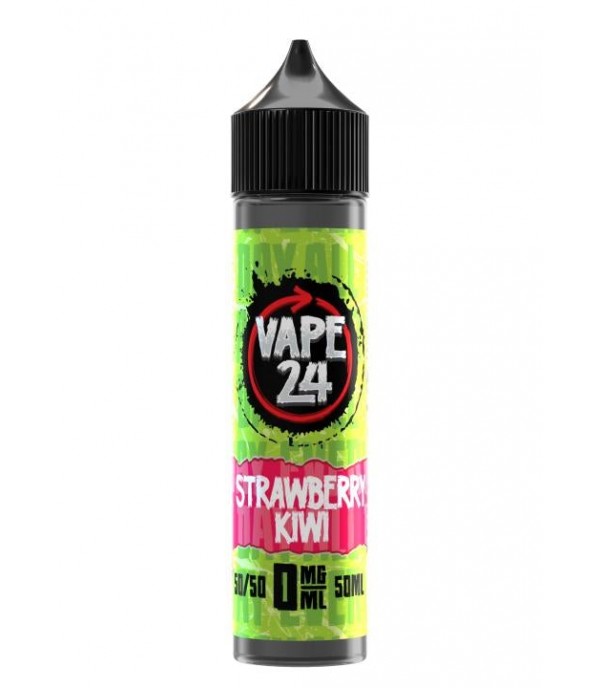 Strawberry Kiwi By Vape 24, 50ML E Liquid, 50VG Vape, 0MG Juice