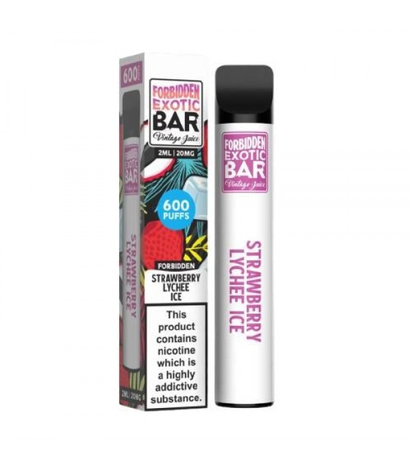 Strawberry Lychee Ice - Forbidden Fruits Disposable Vape Pod 600 Puffs 20MG 50VG