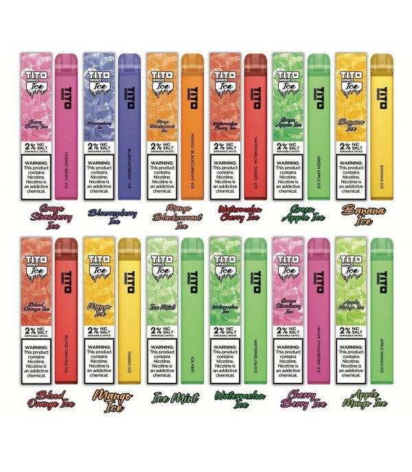 Tito Nano - Menthol Range - Cherry Menthol Disposable Vape Pod | 20MG/2% Salt Nicotine | 500 Puffs